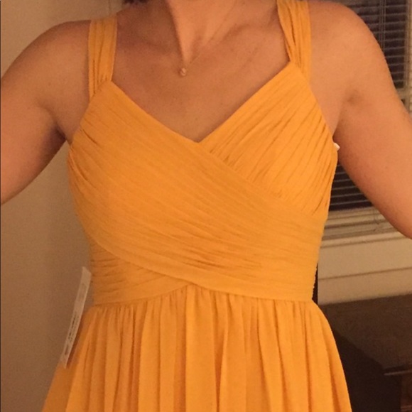 goldenrod bridesmaid dresses